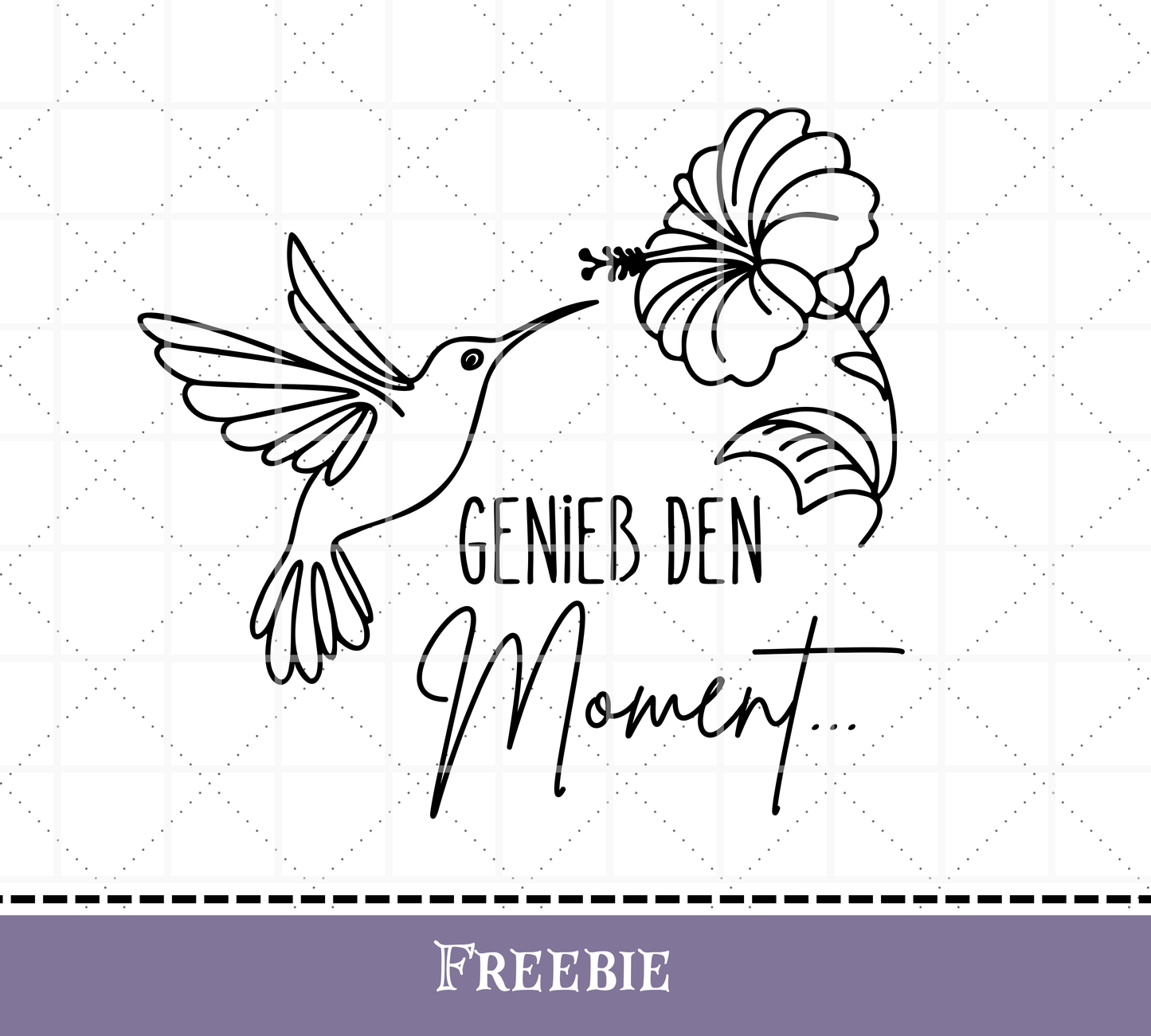 - FREEBIE - Plotterdatei "Genieß den Moment - mit  Vogel" in Deutsch, digitale Datei