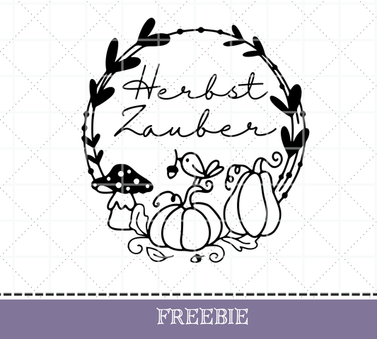- FREEBIE - Plotterdatei " HerbstZauber mit Rahmen" in Deutsch, digitale Datei