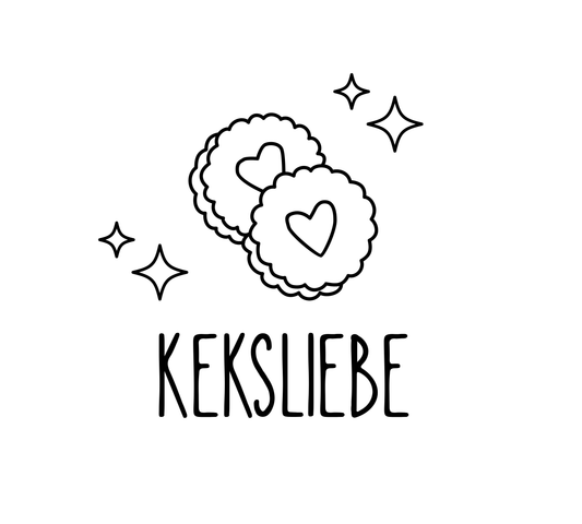 Plotterdatei Keksliebe mit Plätzchen, deutsch, digitale Datei