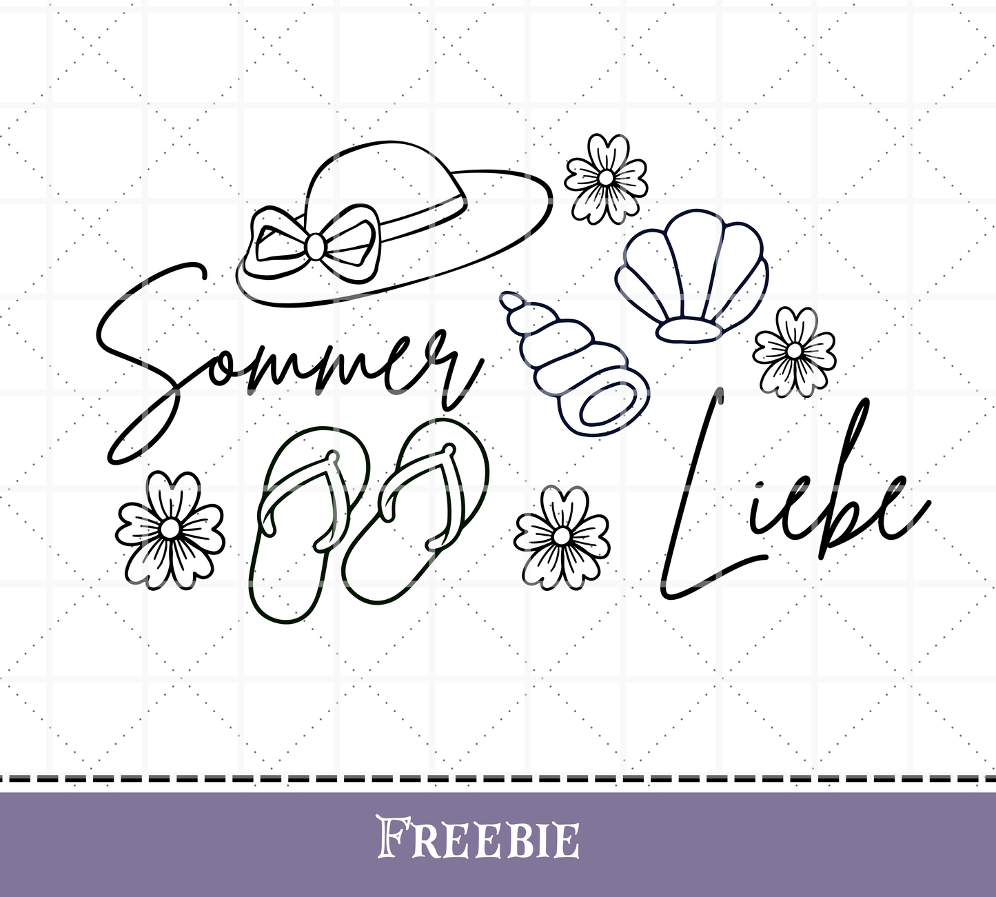 - FREEBIE - Plotterdatei Sommerliebe, deutsch, digitale Datei