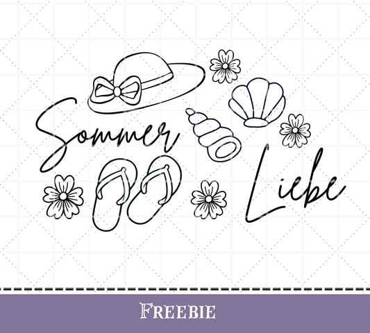 - FREEBIE - Plotterdatei Sommerliebe, deutsch, digitale Datei